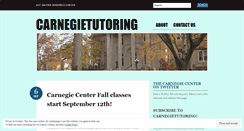 Desktop Screenshot of carnegietutoring.wordpress.com