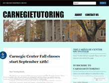 Tablet Screenshot of carnegietutoring.wordpress.com