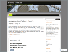 Tablet Screenshot of behindtheears.wordpress.com