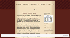 Desktop Screenshot of joyfullatinlearning.wordpress.com