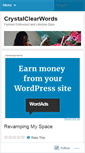 Mobile Screenshot of crystalclearwords.wordpress.com