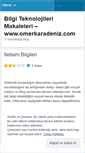 Mobile Screenshot of omerkaradeniz.wordpress.com