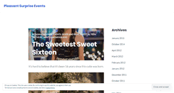 Desktop Screenshot of pleasantsurpriseevents.wordpress.com
