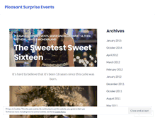 Tablet Screenshot of pleasantsurpriseevents.wordpress.com