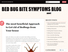 Tablet Screenshot of bedbugbitesymptomsblog.wordpress.com