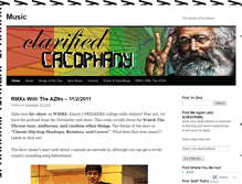 Tablet Screenshot of clarifiedcacophony.wordpress.com