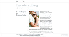 Desktop Screenshot of fearofvomiting.wordpress.com
