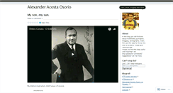 Desktop Screenshot of alexanderacostaosorio.wordpress.com