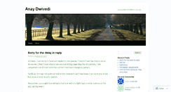 Desktop Screenshot of anaydwivedi.wordpress.com