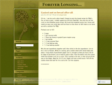 Tablet Screenshot of foreverlonging.wordpress.com