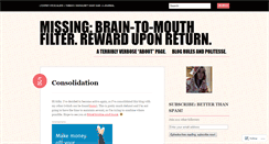 Desktop Screenshot of brainmouthfilter.wordpress.com