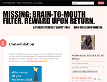 Tablet Screenshot of brainmouthfilter.wordpress.com