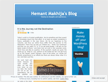 Tablet Screenshot of hmakhija.wordpress.com