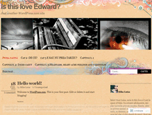 Tablet Screenshot of isthisloveedward.wordpress.com