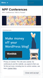 Mobile Screenshot of npfconferences.wordpress.com