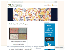 Tablet Screenshot of npfconferences.wordpress.com