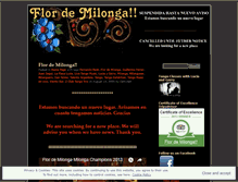 Tablet Screenshot of flordemilonga.wordpress.com