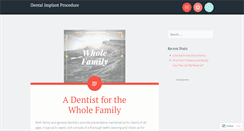 Desktop Screenshot of dentalsimplantsprocedures.wordpress.com