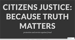 Desktop Screenshot of citizensjustice.wordpress.com