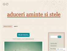 Tablet Screenshot of aduceriamintesistele.wordpress.com