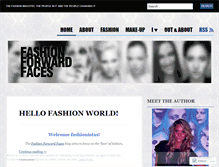 Tablet Screenshot of fashionforwardfaces.wordpress.com