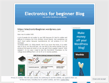 Tablet Screenshot of electronic4beginner.wordpress.com