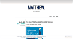 Desktop Screenshot of mattdronkers.wordpress.com