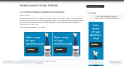 Desktop Screenshot of karatelessonssanantonio.wordpress.com