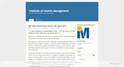 Desktop Screenshot of instituteofinterimmanagement.wordpress.com