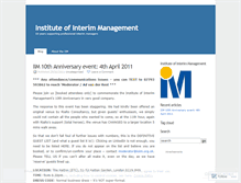 Tablet Screenshot of instituteofinterimmanagement.wordpress.com