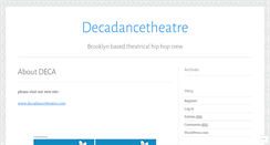 Desktop Screenshot of decadancetheatre.wordpress.com