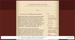 Desktop Screenshot of josephschillinger.wordpress.com