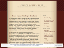 Tablet Screenshot of josephschillinger.wordpress.com