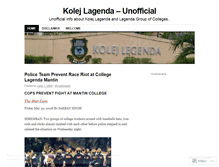 Tablet Screenshot of kolejlagenda.wordpress.com