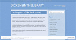 Desktop Screenshot of dickensinthelibrary.wordpress.com