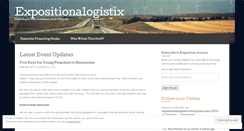 Desktop Screenshot of expositionalogistix.wordpress.com