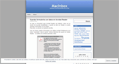 Desktop Screenshot of macinbox.wordpress.com