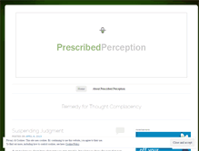 Tablet Screenshot of prescribedperception.wordpress.com