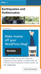 Mobile Screenshot of earthquakesandrattlesnakes.wordpress.com