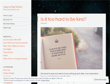 Tablet Screenshot of josetotheworld.wordpress.com