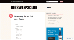 Desktop Screenshot of bigsweepsclub.wordpress.com