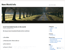Tablet Screenshot of newworldinfo.wordpress.com