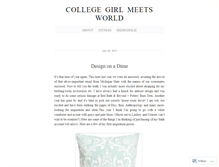 Tablet Screenshot of collegegirlmeetsworld.wordpress.com