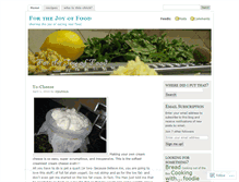 Tablet Screenshot of forthejoyoffood.wordpress.com