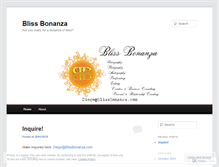 Tablet Screenshot of blissbonanza.wordpress.com