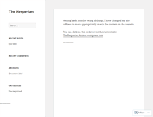 Tablet Screenshot of cliftonofhesperia.wordpress.com