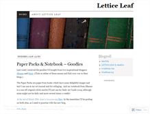 Tablet Screenshot of letticeleaf.wordpress.com