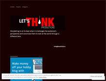 Tablet Screenshot of letsthinkproductions.wordpress.com