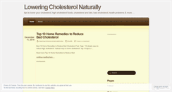 Desktop Screenshot of loweringcholesterolnaturallytoday.wordpress.com
