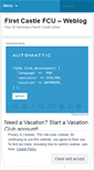 Mobile Screenshot of firstcastlefcu.wordpress.com
